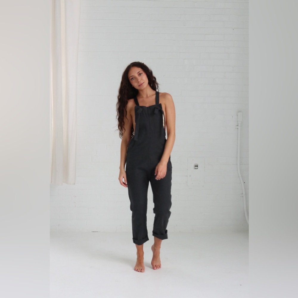 Kepola Design House London Linen Overalls Size S Handmade Fair Trade Linen